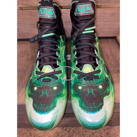 Under Armour UA Spotlight Lux MC 2.0 Football Cleats Sz 10.5 - Slime - Picture 7 of 9